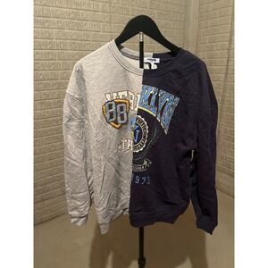 RSQ Brooklyn‎ Athletic Pullover Sweatshirt Color Block Crewneck